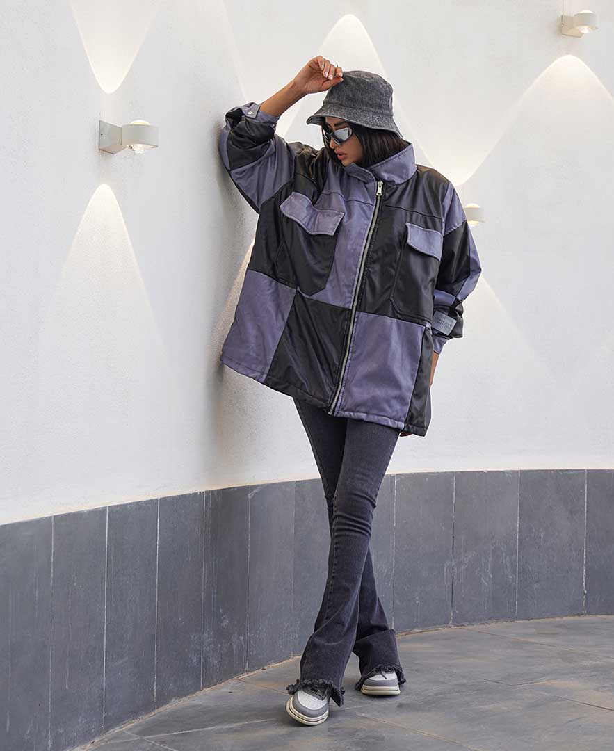 کاپشن تکه دوزی زنانه