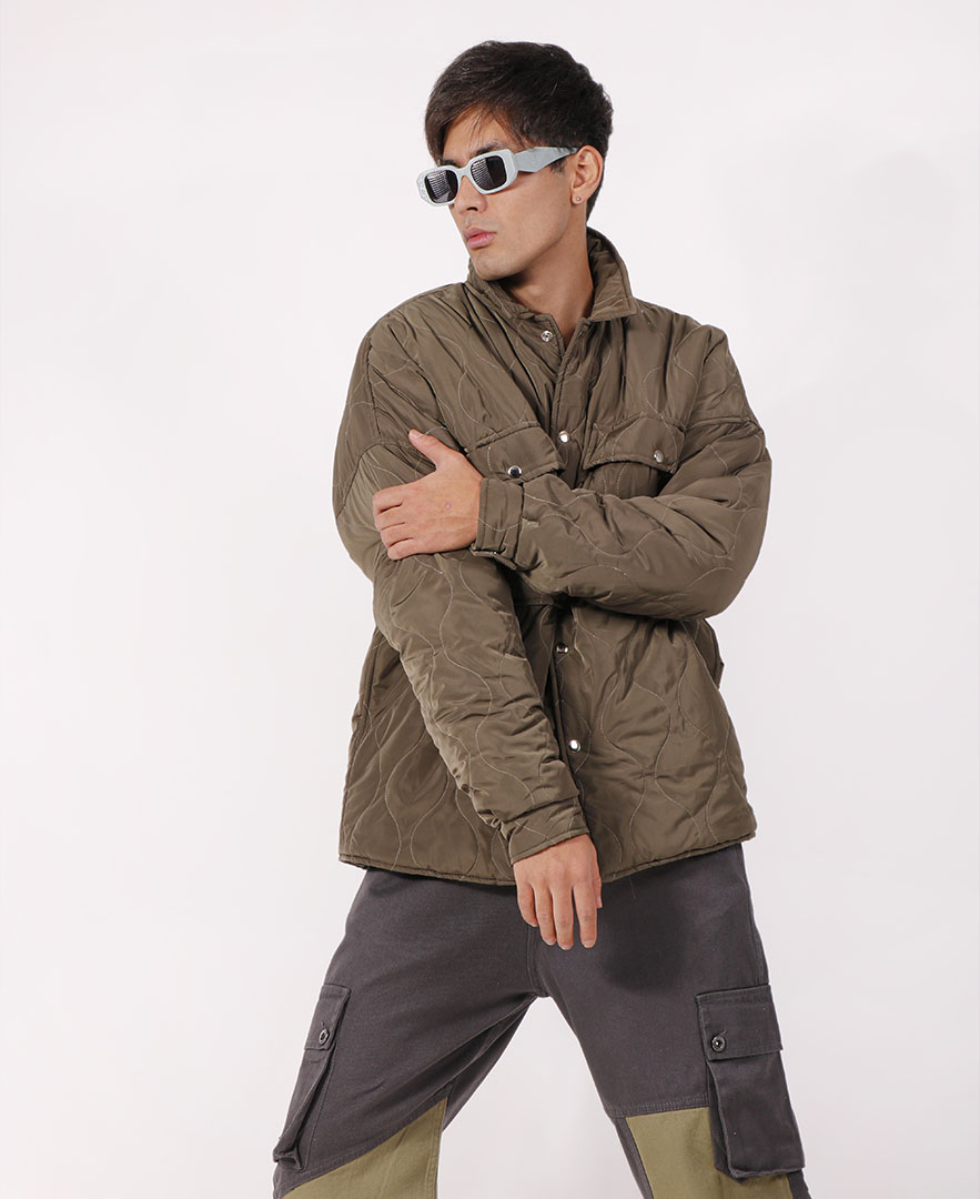 کاپشن ریشه دار مردانه