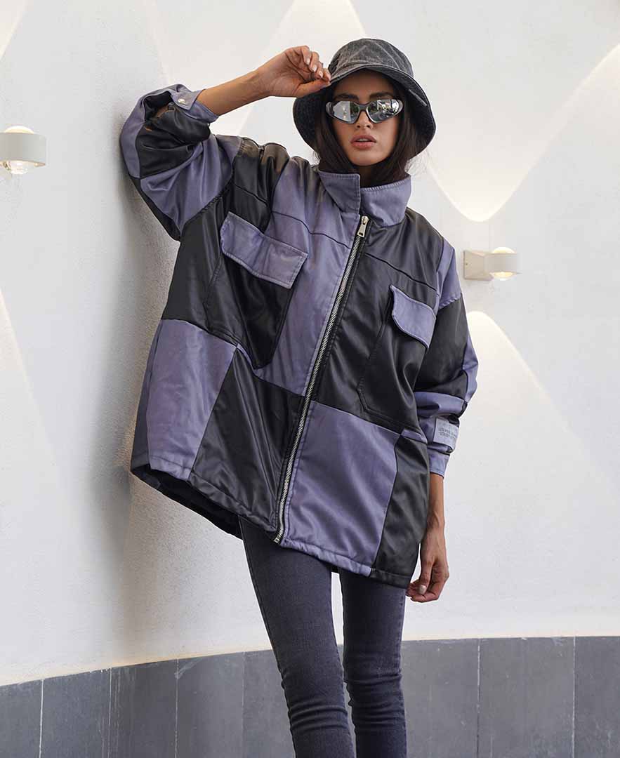 کاپشن تکه دوزی زنانه