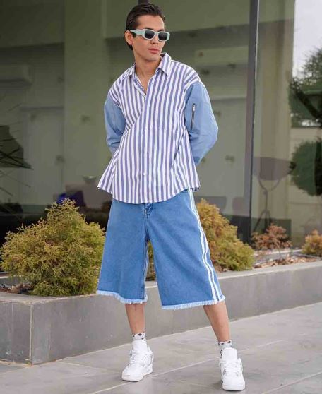 پیراهن ترکیبی مردانه