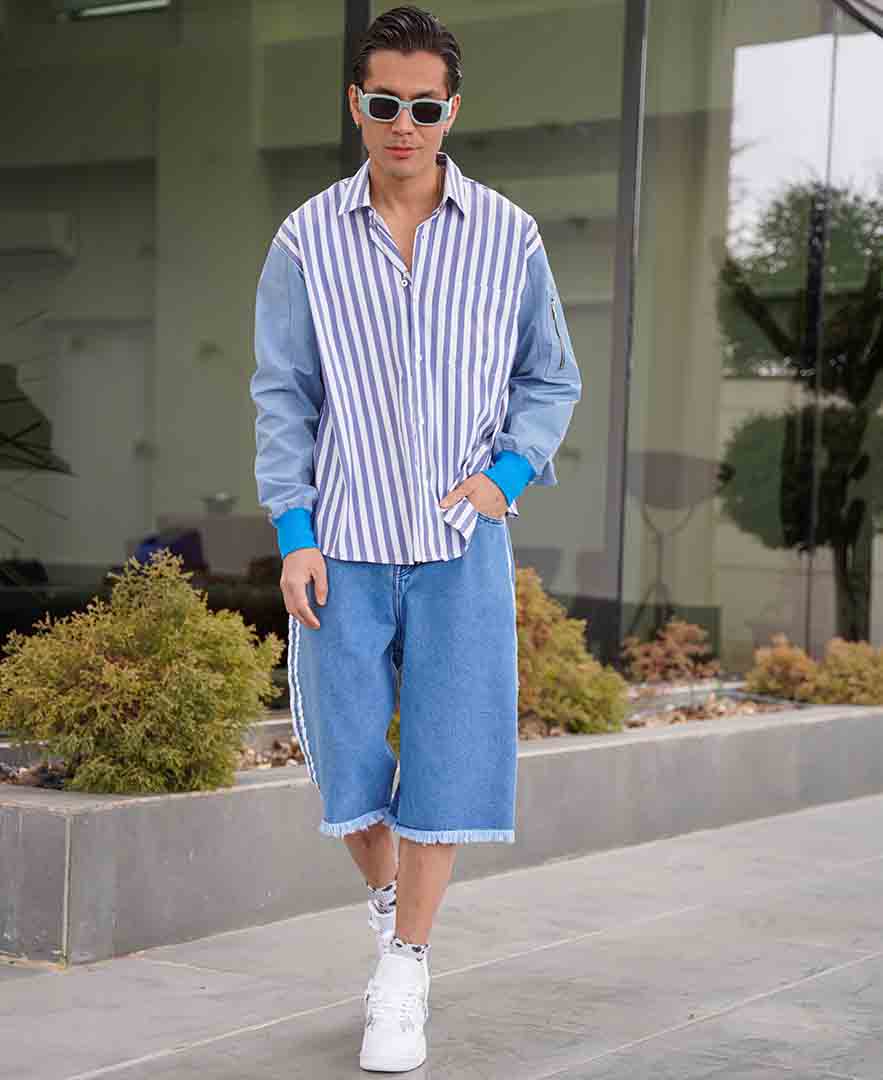 پیراهن ترکیبی مردانه