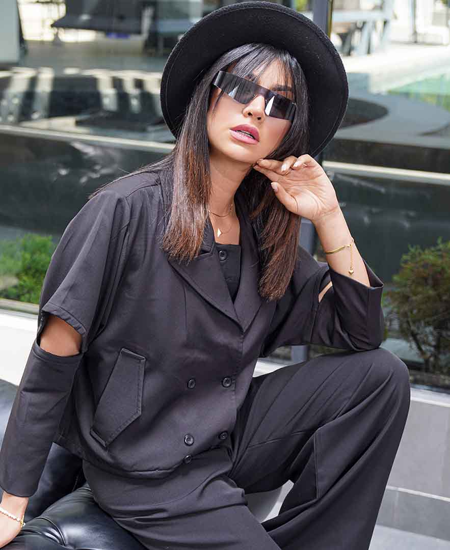 ست سرهمی و کت زنانه