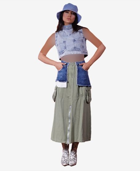 دامن ترکیبی زنانه