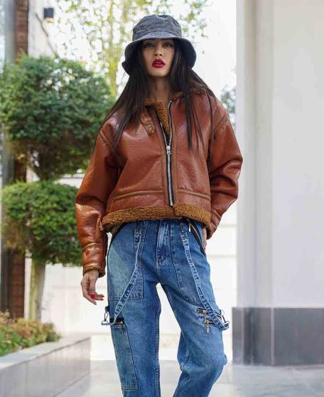 کاپشن یقه خز دار زنانه