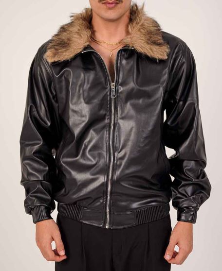 ژاکت یقه خز دار مردانه