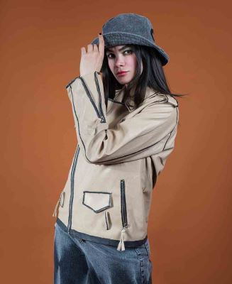 ژاکت زیپ دار زنانه