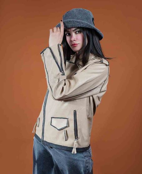 ژاکت زیپ دار زنانه