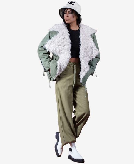 کاپشن خز دار زنانه