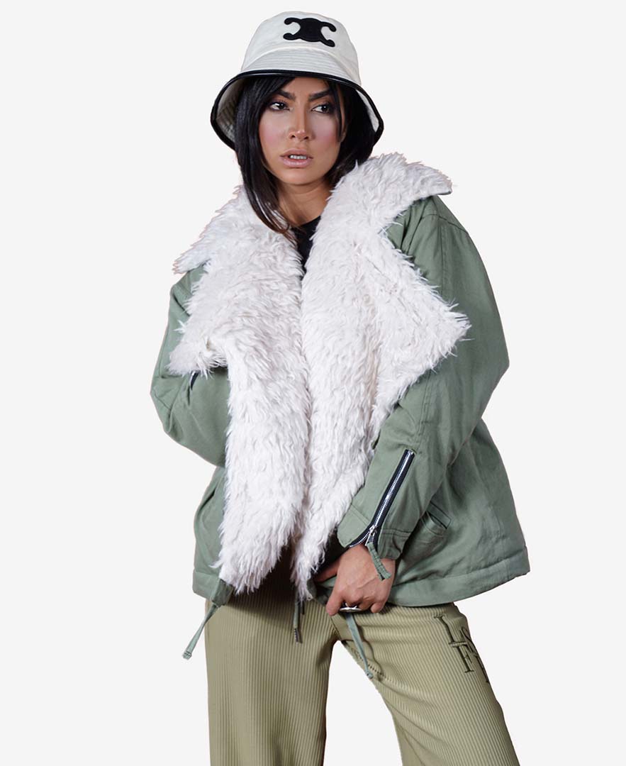 کاپشن خز دار زنانه