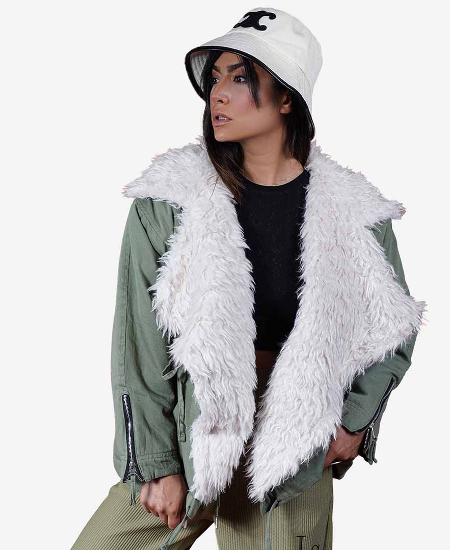 کاپشن خز دار زنانه