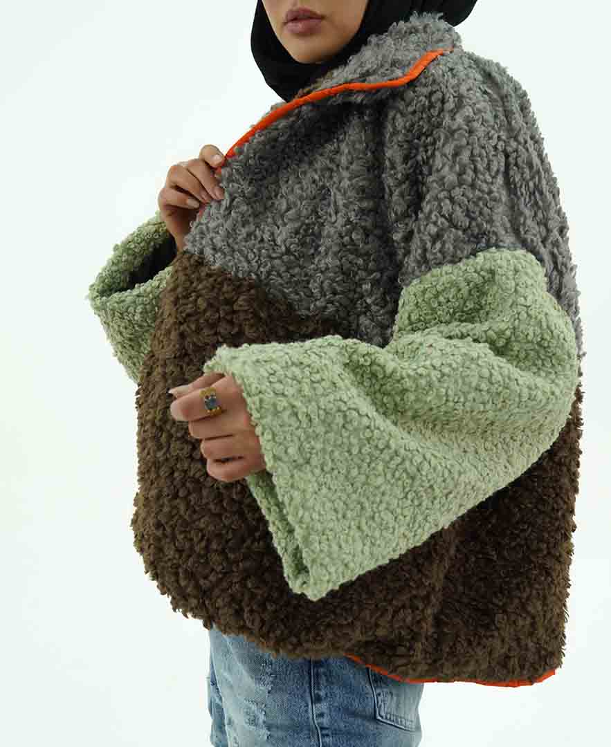 کاپشن ترکیبی زنانه