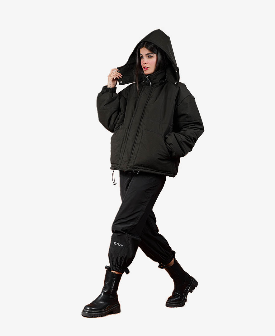 کاپشن کلاه دار زنانه