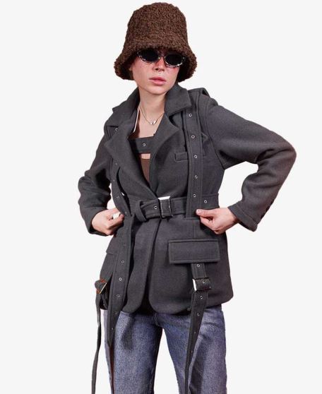 پالتو پرچ دار زنانه