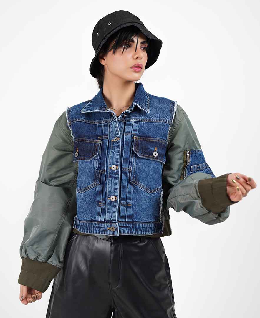 ژاکت ترکیبی زنانه