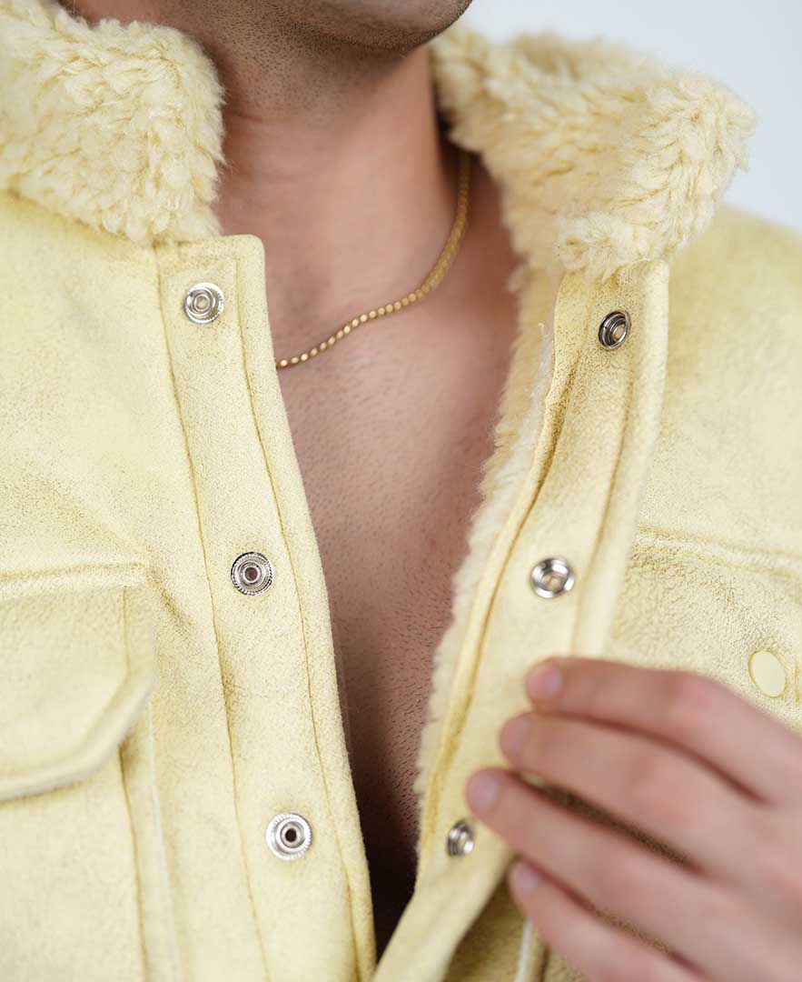 کاپشن یقه خز دار مردانه