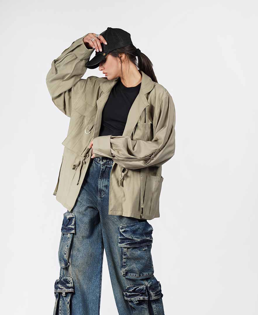 مانتو پرچ دار زنانه