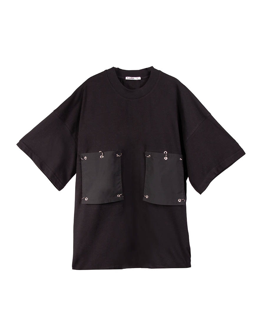 تیشرت پرچ دار مردانه