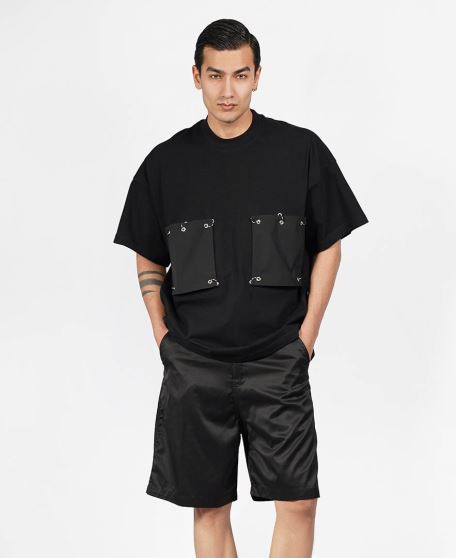 تیشرت پرچ دار مردانه