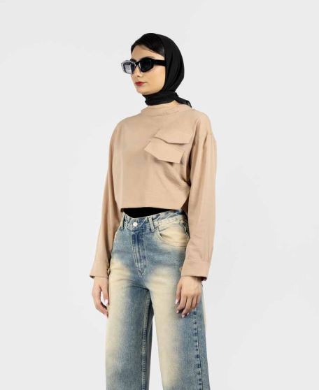 بلوز جیب دار زنانه