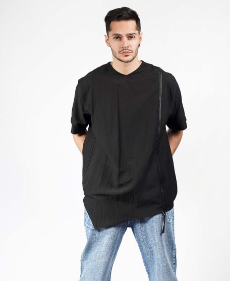 تیشرت زیپ دار مردانه