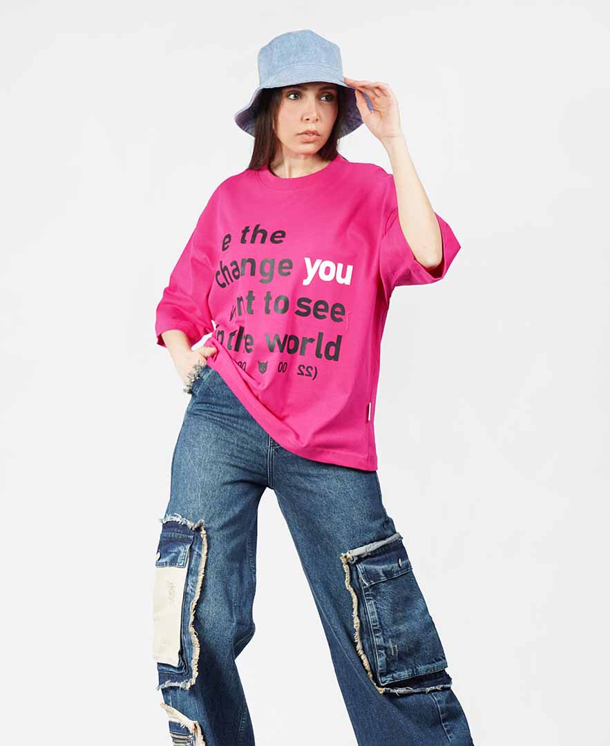 تیشرت چاپ دار زنانه