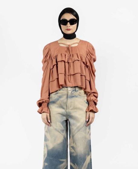 بلوز چین دار زنانه