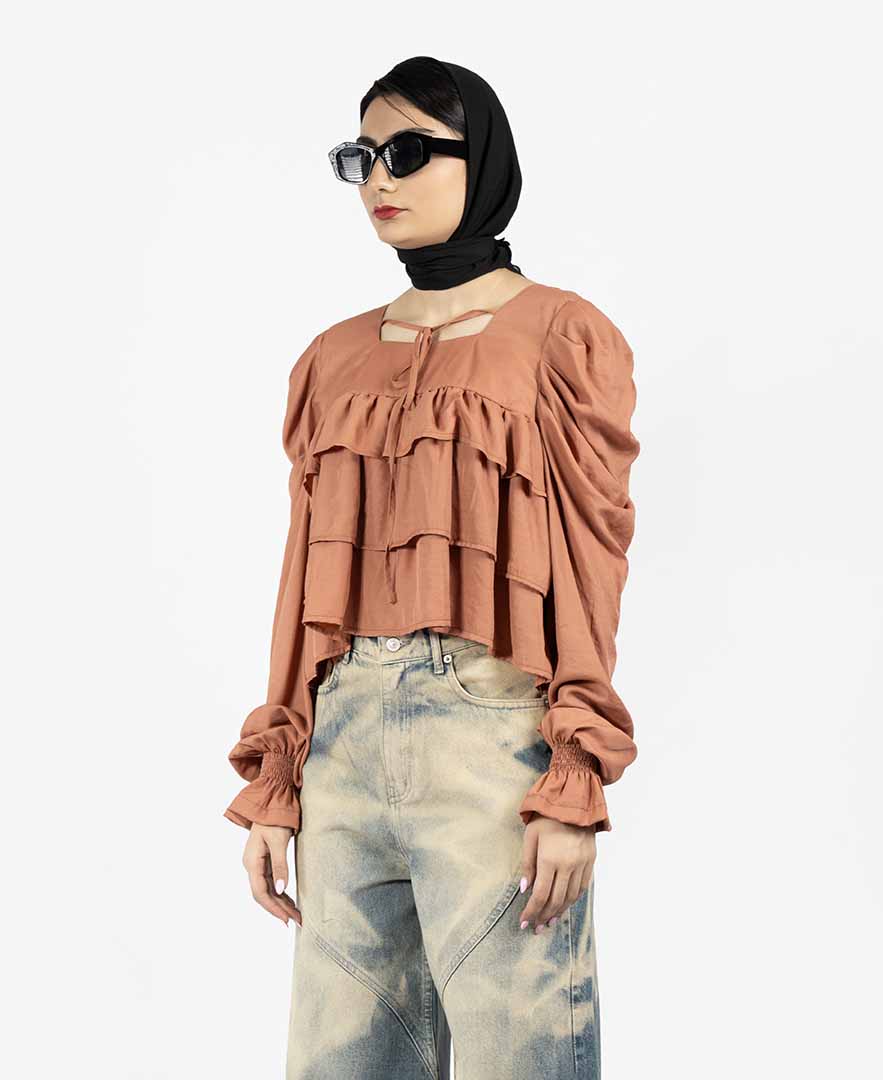 بلوز چین دار زنانه