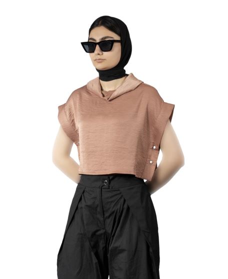 تاپ یقه ایستاده زنانه