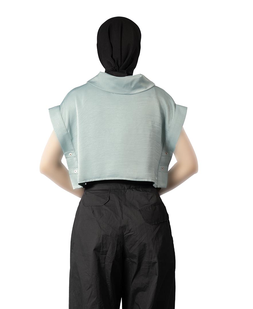 تاپ یقه ایستاده زنانه