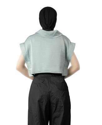 تاپ یقه ایستاده زنانه