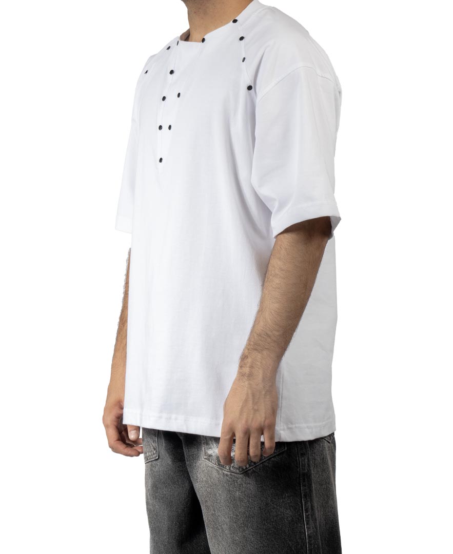 تیشرت پرچ دار مردانه