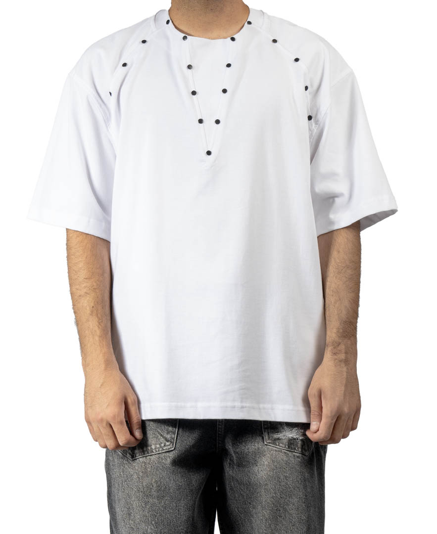 تیشرت پرچ دار مردانه