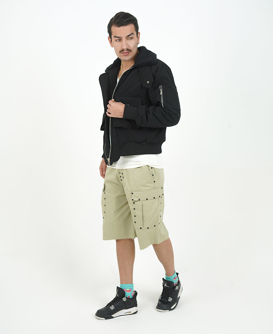 کاپشن یقه خز دار مردانه