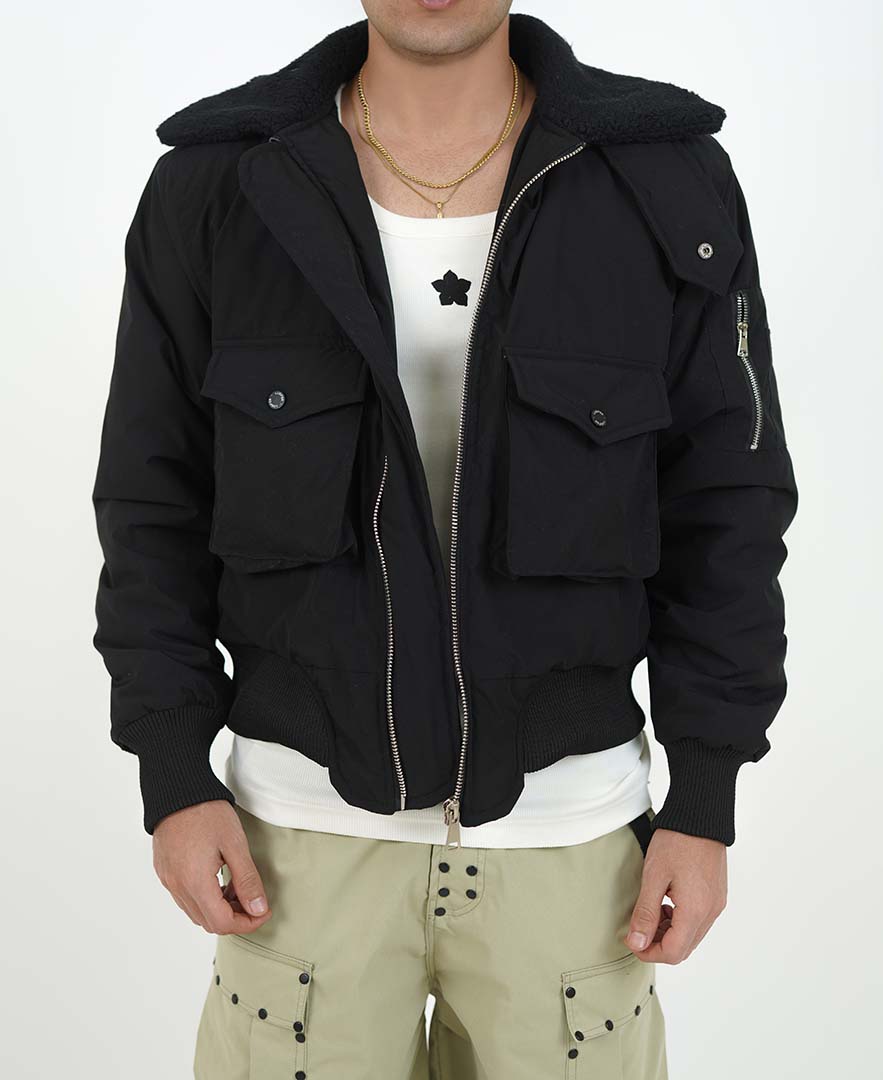 کاپشن یقه خز دار مردانه