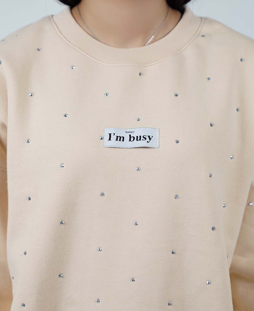 سوییشرت نگین کاری زنانه