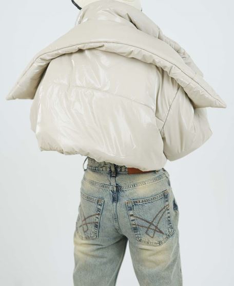 پافر یقه دوبل زنانه