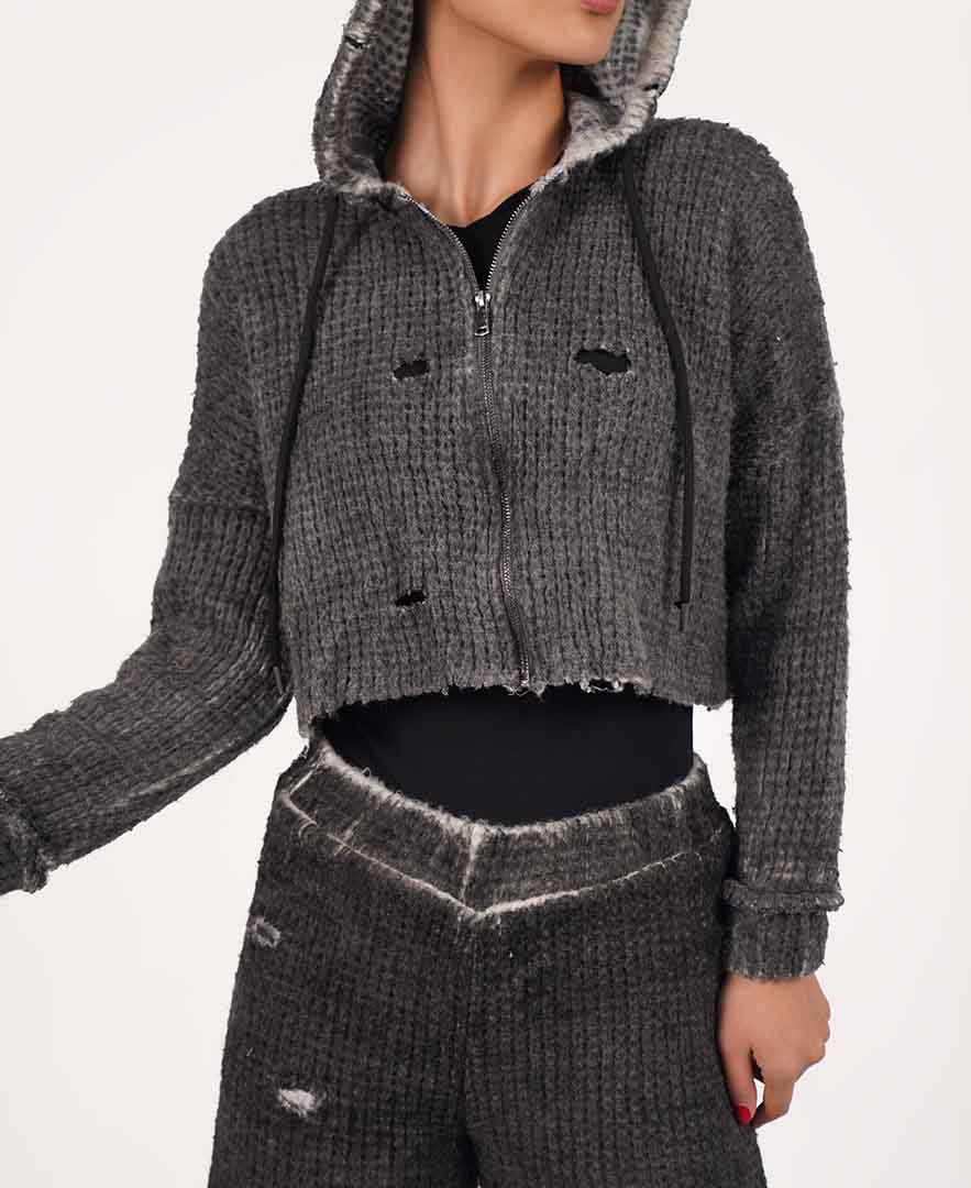 سوییشرت کراپ زنانه