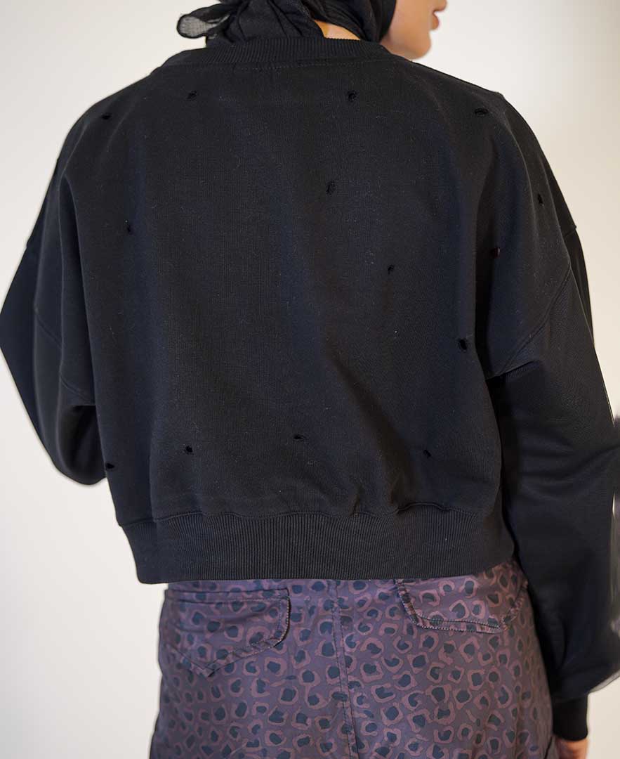 سوییشرت کراپ زنانه