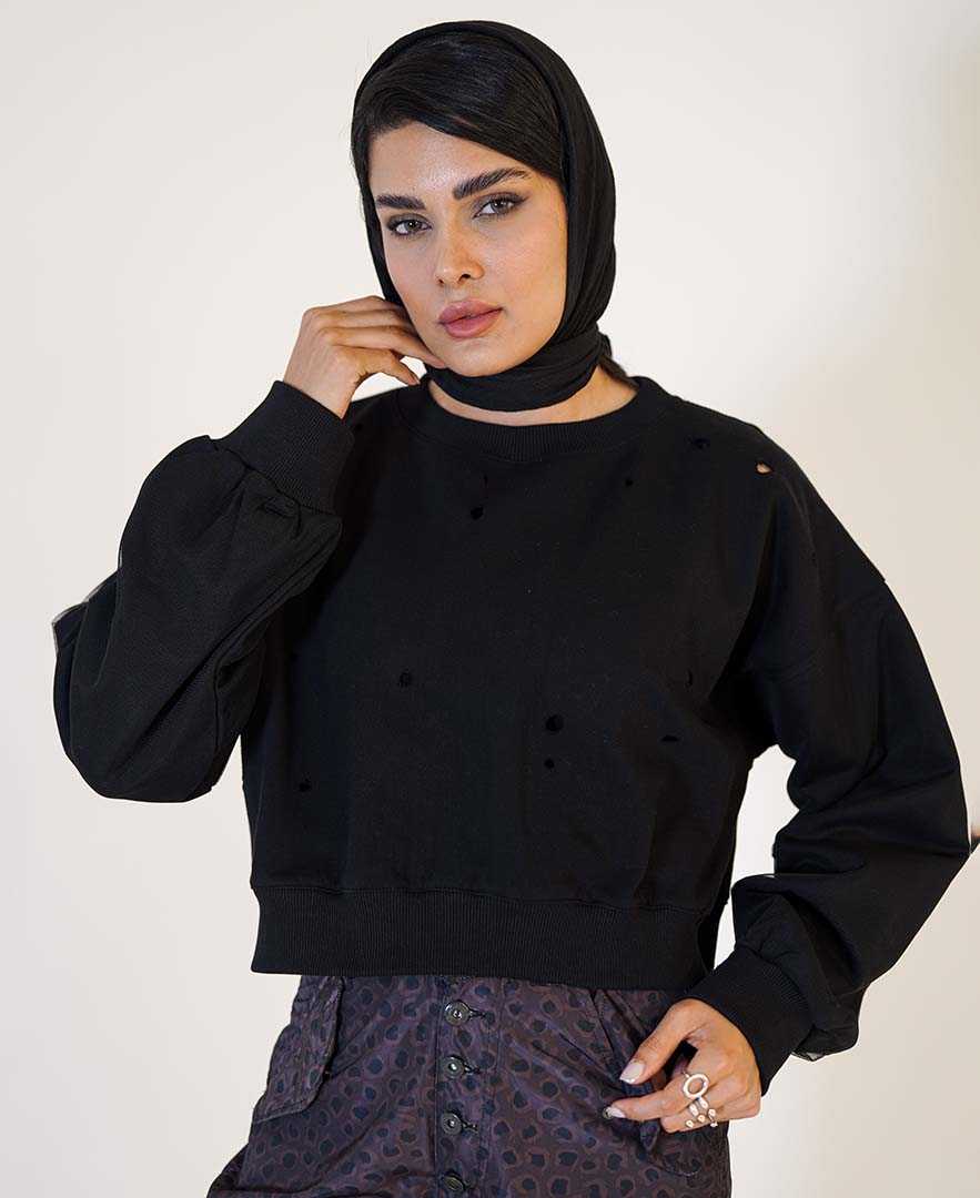 سوییشرت کراپ زنانه