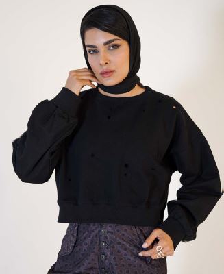 سوییشرت کراپ زنانه