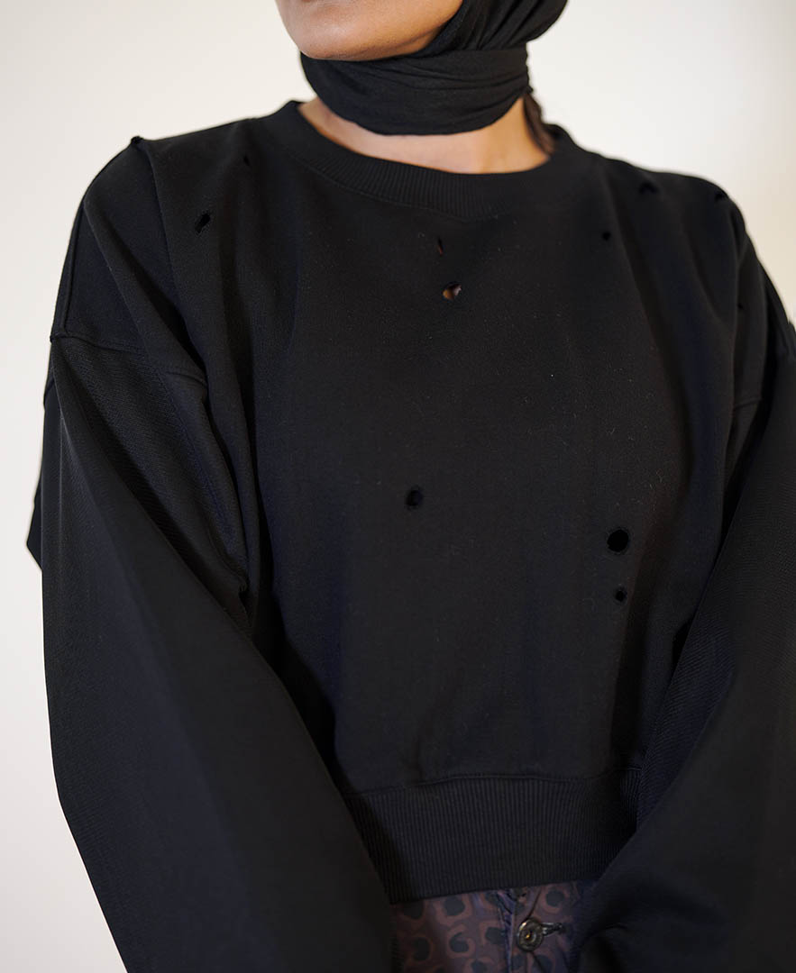 سوییشرت کراپ زنانه