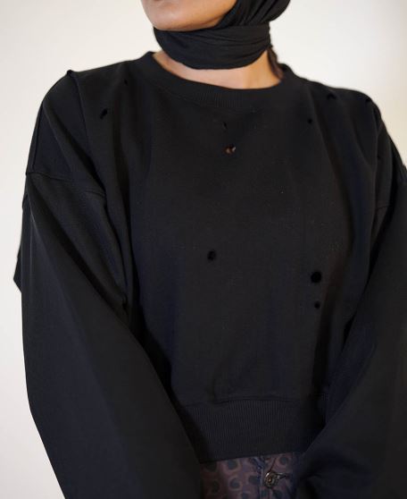 سوییشرت کراپ زنانه