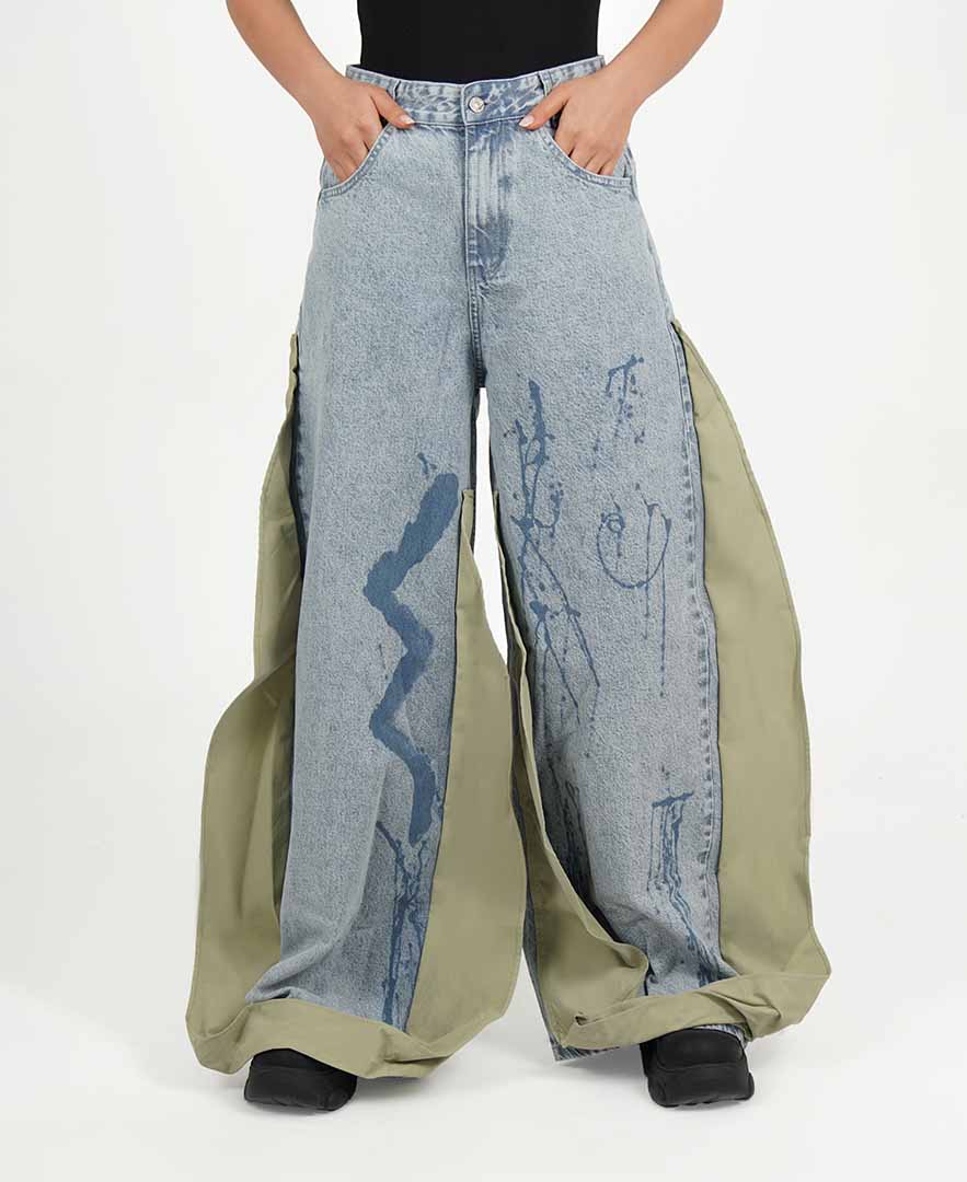 شلوار تکه دوزی زنانه