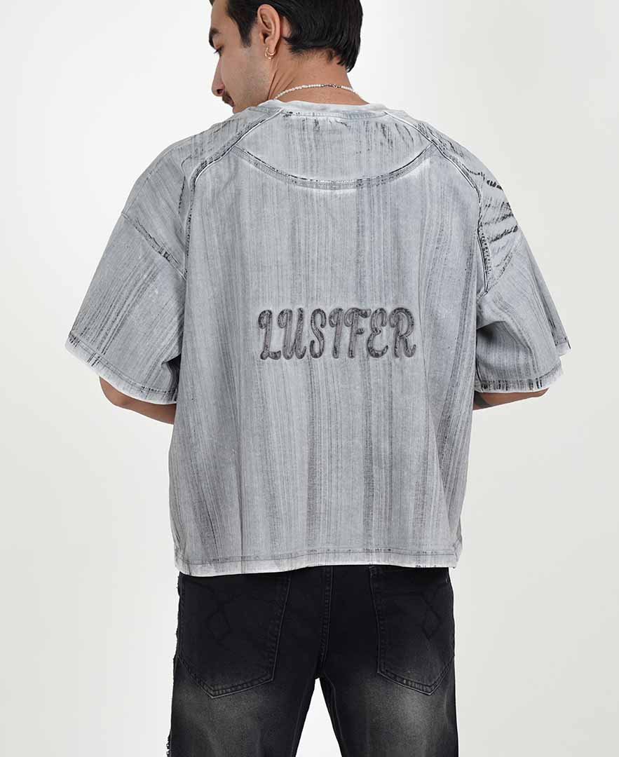 تیشرت شست گوگردی مردانه