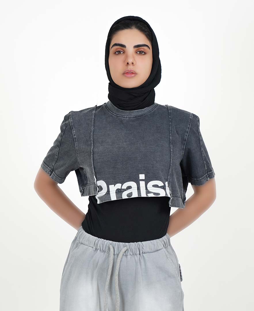 تیشرت کراپ زنانه