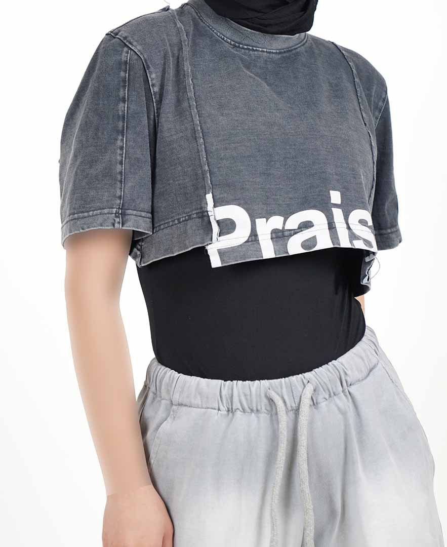 تیشرت کراپ زنانه