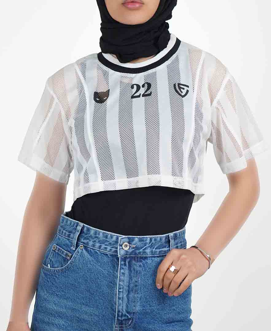 تیشرت کراپ زنانه