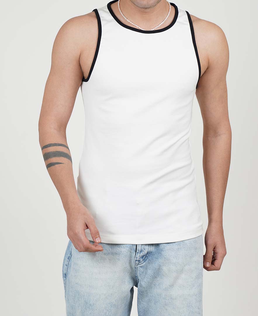 رکابی نوار دوزی مردانه